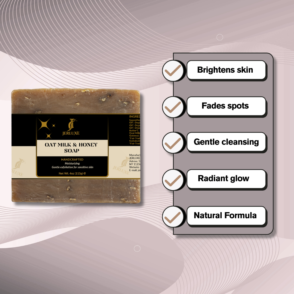 JERLUXE Oat Milk & Honey Soap